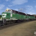 BNSF SD40-2s #8000 and 7038