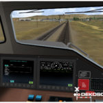 SD70M locomotive cab