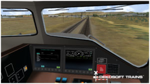 SD70M locomotive cab